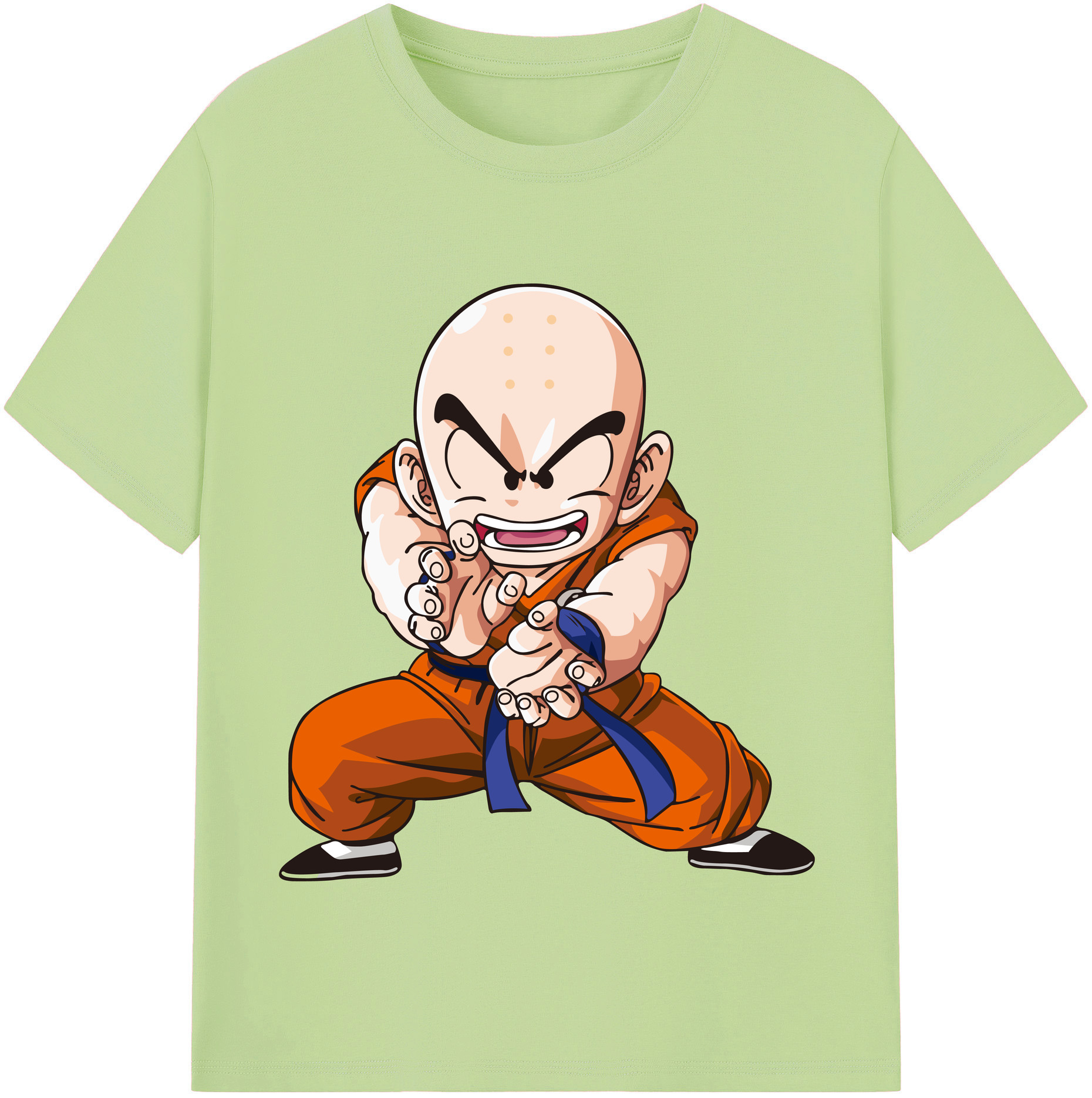 （画像用） ドラゴンボール クリリン DRAGON BALL krillin 綿100％半袖Tシャツ（フロントプリント）
